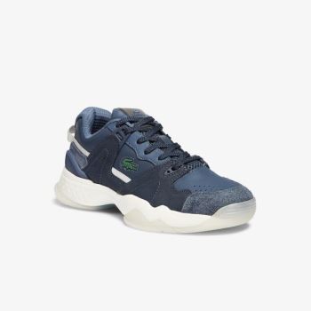 Lacoste T-Point Nubuck Leather Sneakers - Tenisky Dámské Tmavě Blankyt | CZ-QvQxdk